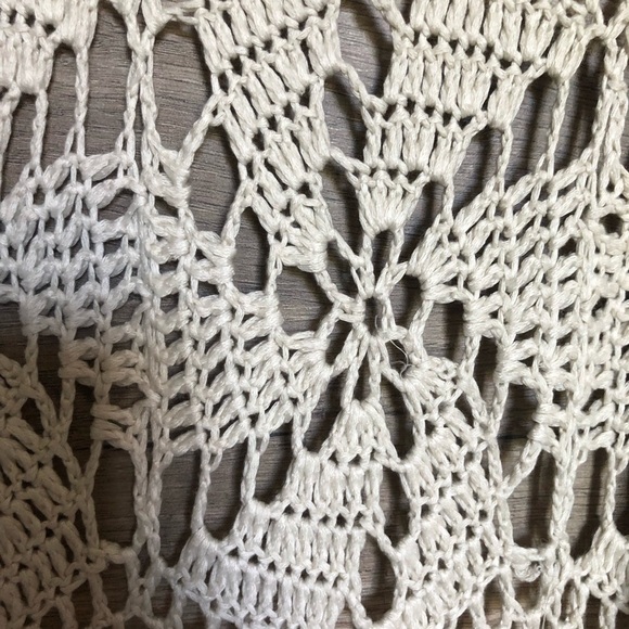 Boho Crochet Sleeveless Vest in Cream XS - Picture 4 of 8